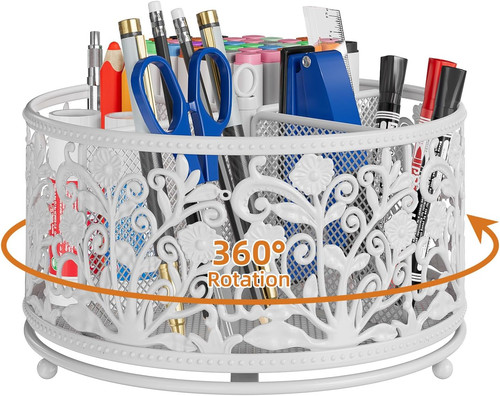 Rotating mesh desk - rotating, organizer