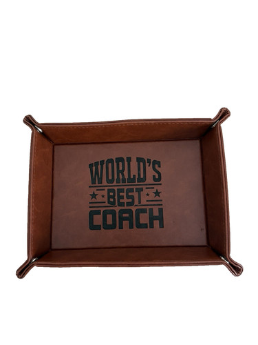 Leather valet tray world - leather,