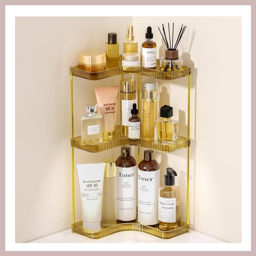 Stylish clear gold tier - clear, 3-tier