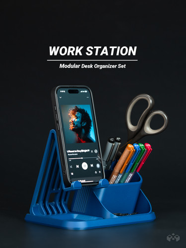 Modular desk organiser system - desk,