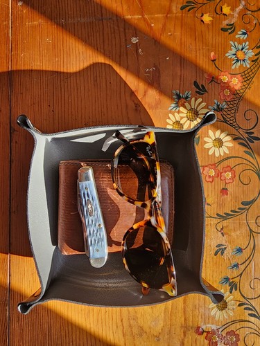 Small faux leather - small, tray