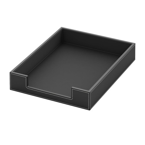 Leather desk organizer tray - leather,