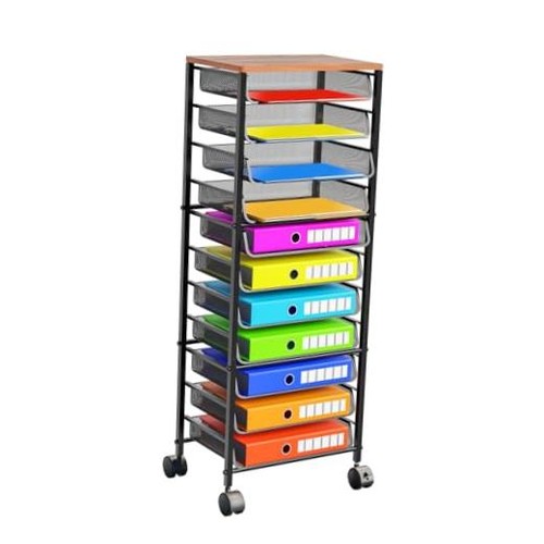 Tier rolling file cart - rolling,